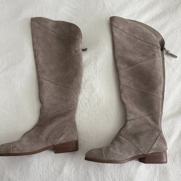 Gray Suede Sole Society "Tiff" Over the Knee Boots - Picture 1 of 6